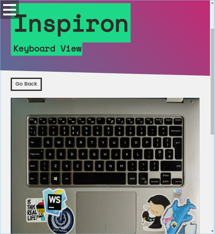 A screenshot of the stickerdex