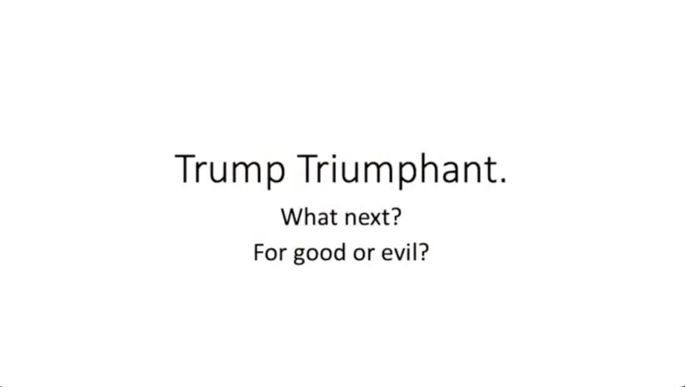 TRUMP TRIUMPHANT OR RISE OF THE ANTI-CHRIST? - sorry first attempt at including the video didn't upload correctly