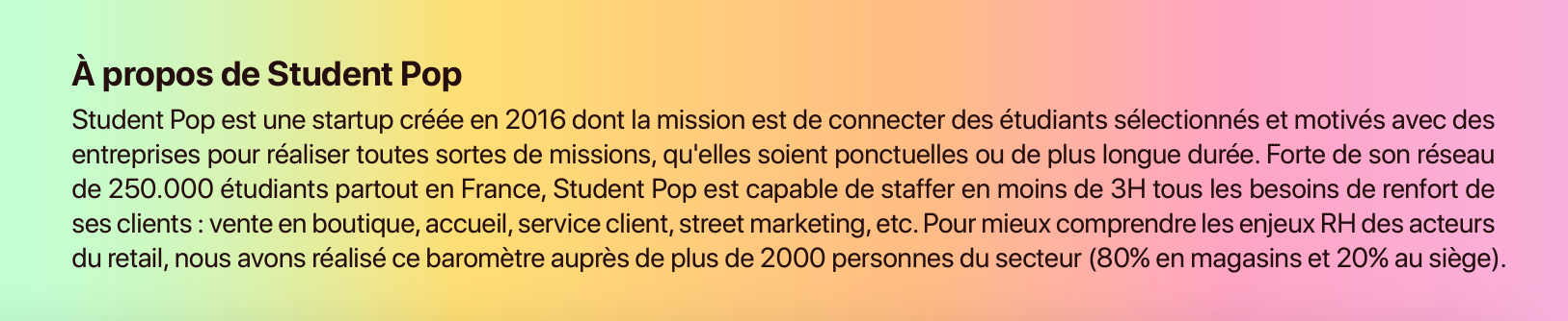 recrutement etudiant