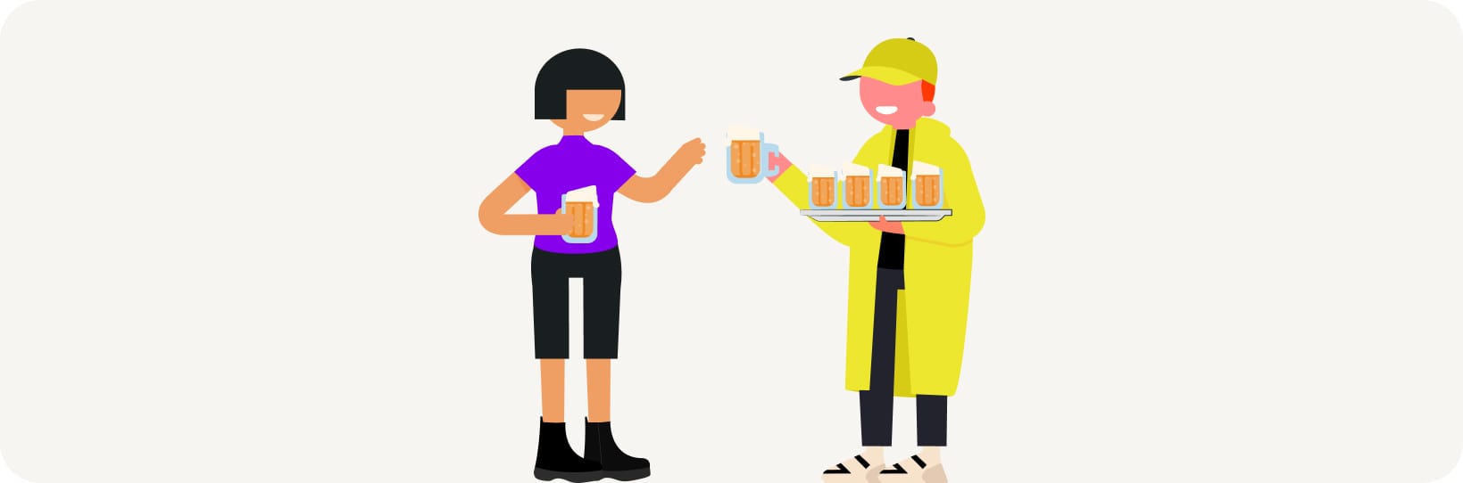 serveur et serveuse en extra