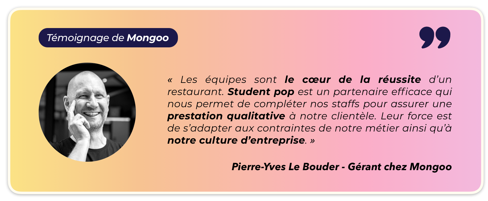 Témoignage Mongoo service de qualité en restauration