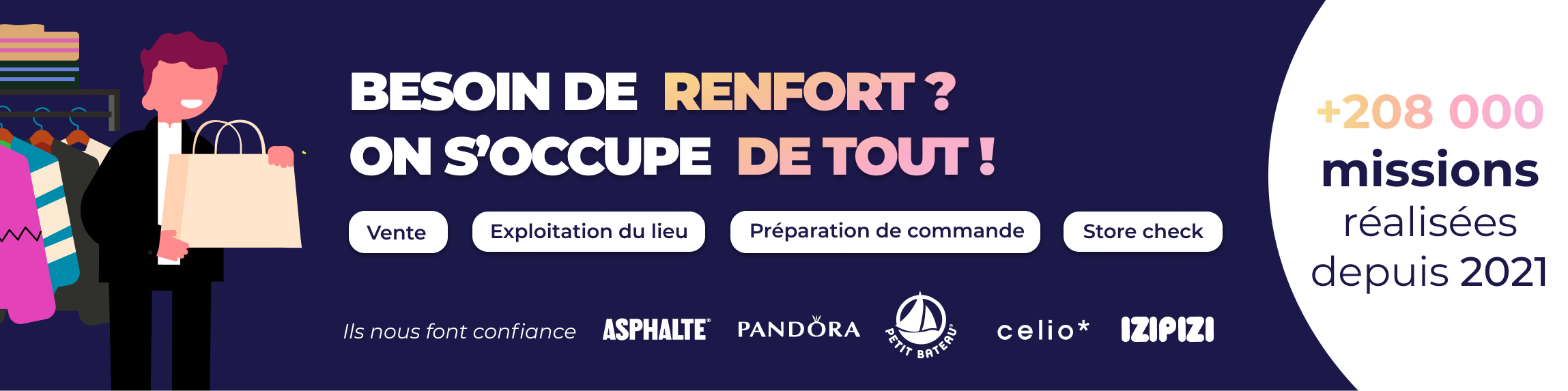 Student Pop renfort vente pret a porter