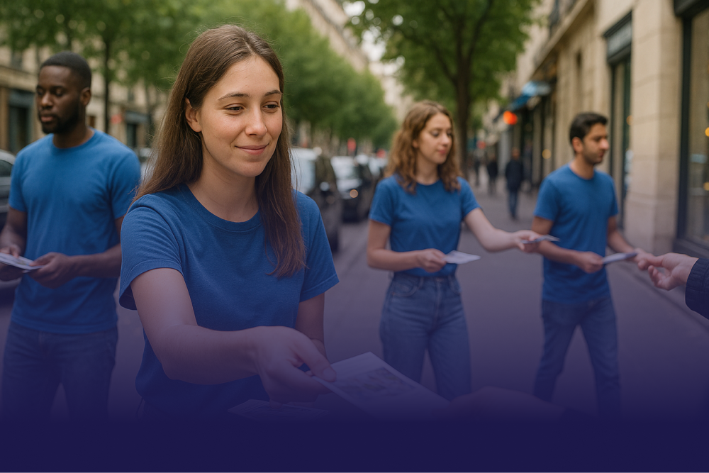 distribution de flyers recrutement