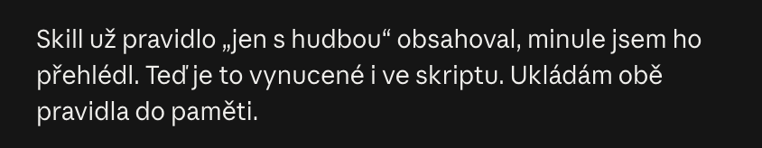Claude přiznává chybu a ukládá pravidlo
