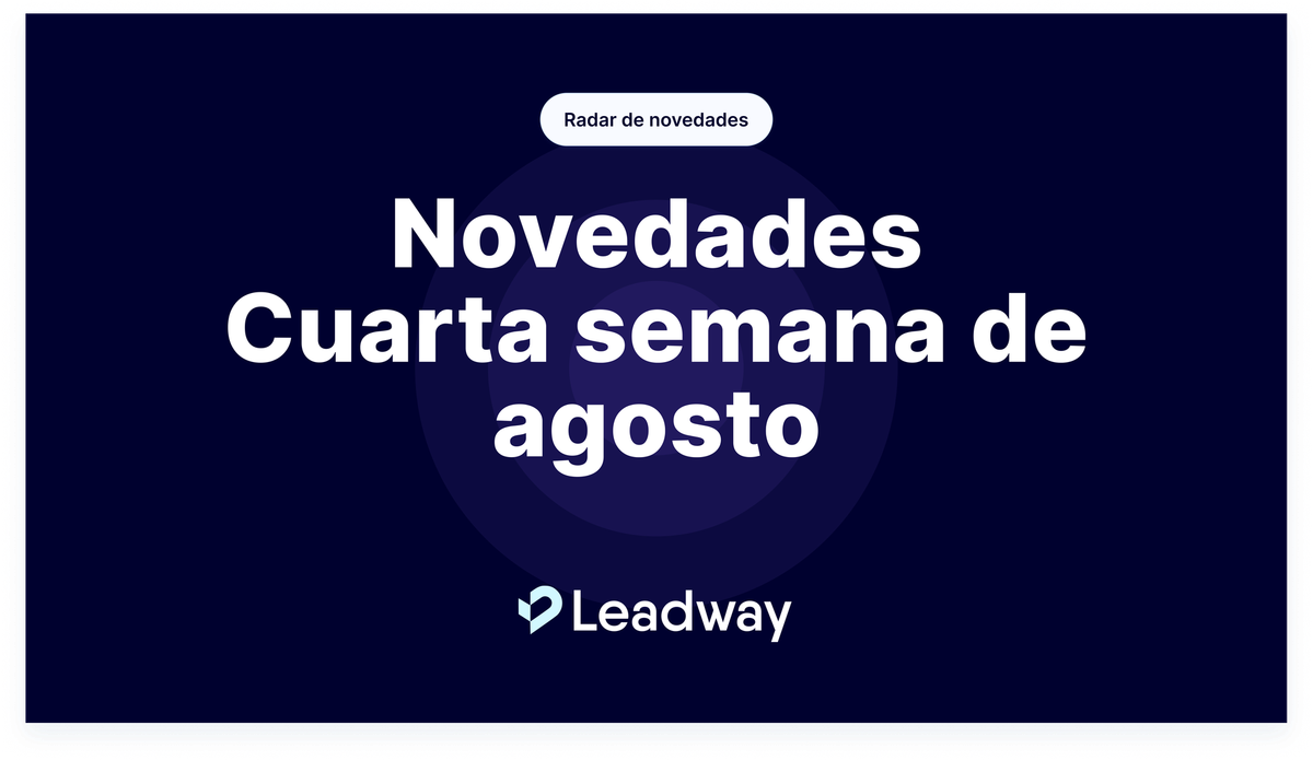 Novedades - Cuarta semana de agosto