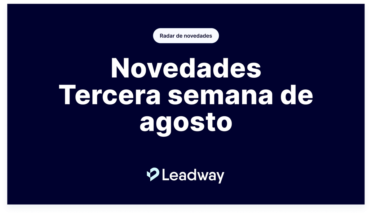 Novedades - Tercera semana de agosto