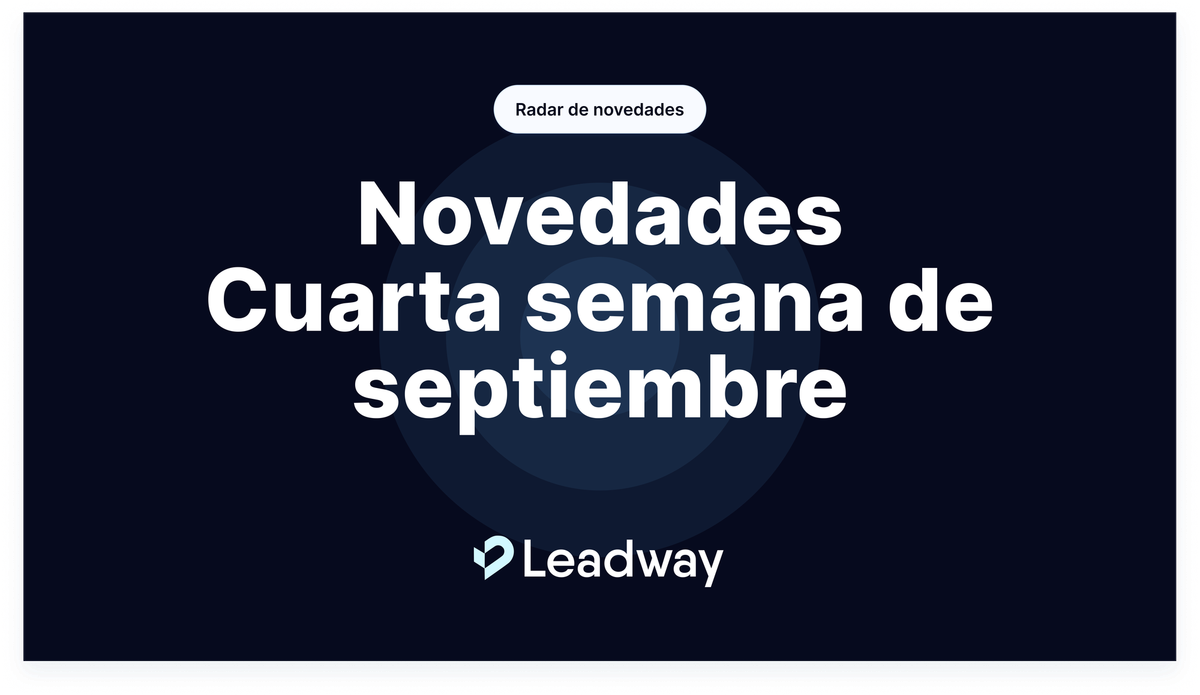 Novedades - Cuarta semana de septiembre