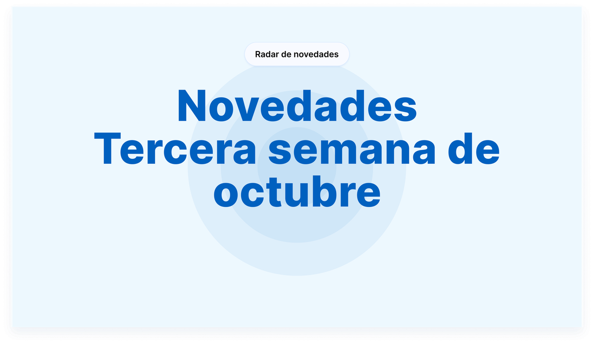 Novedades - Tercera semana de octubre