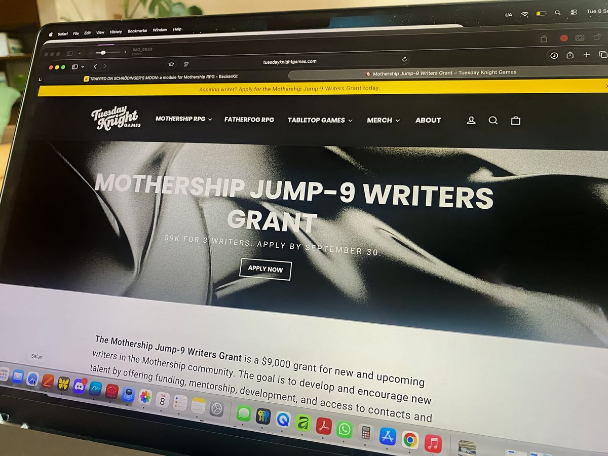 Some other things to think about when applying for the Mothership Month '26 Jump-9 Writers Grant