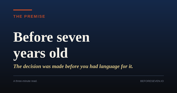 Before Seven Years Old