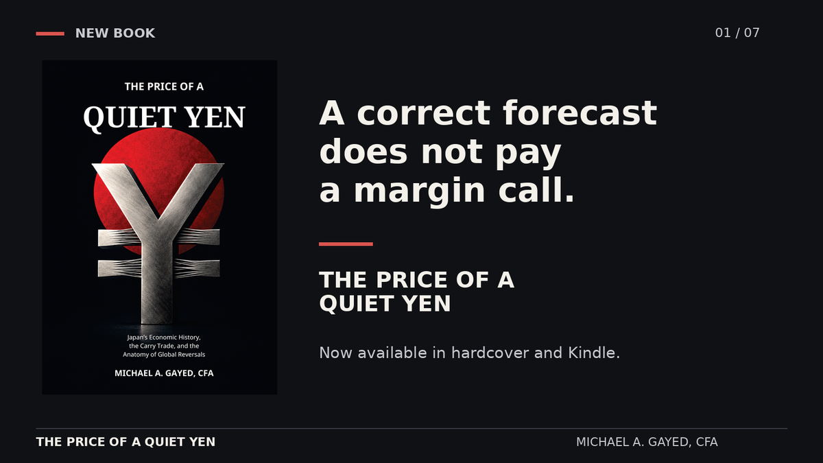 The Price of a Quiet Yen by Michael A. Gayed, CFA. Available in hardcover and Kindle.