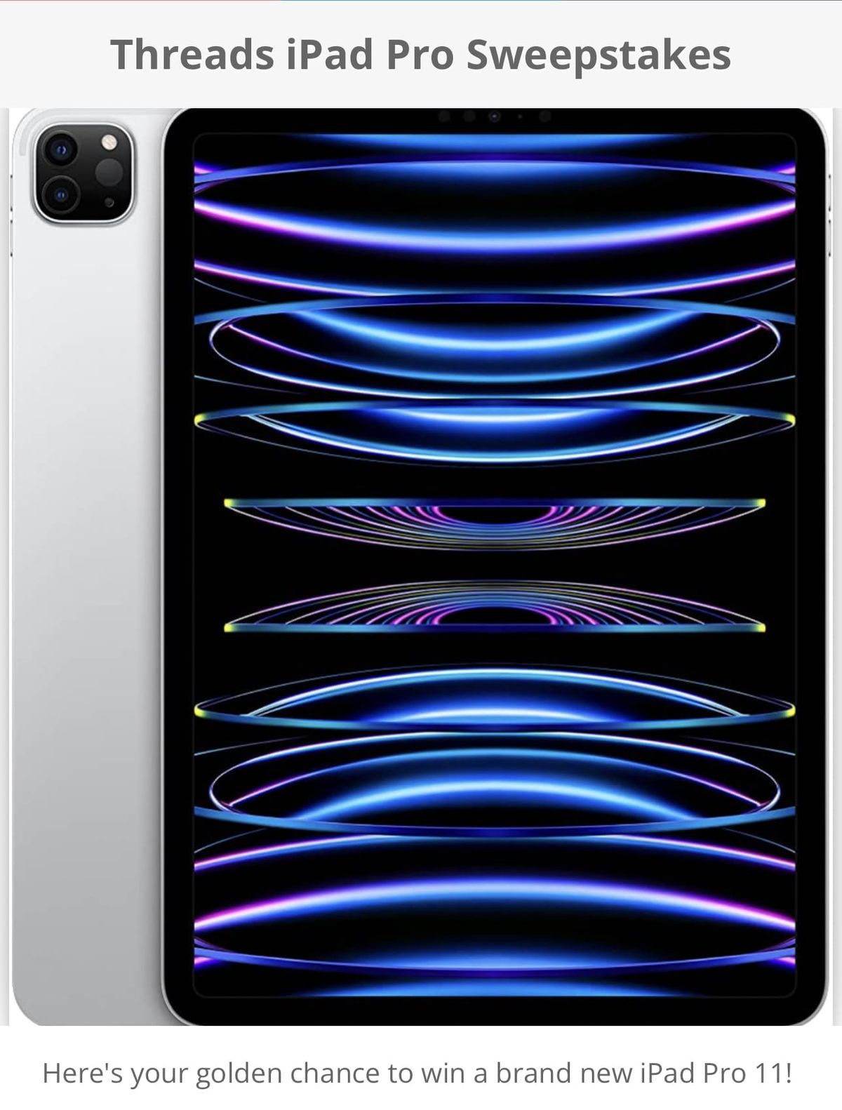 Win an iPad Pro 11
