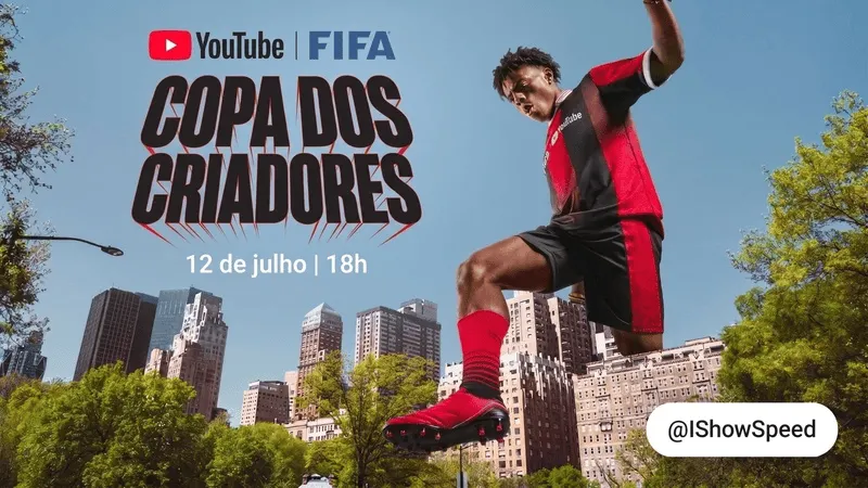 YouTube e FIFA fazem 1ª Copa dos Criadores com IShowSpeed no Central Park