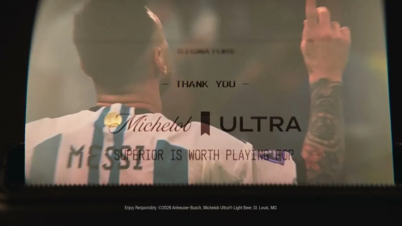 Michelob Ultra fecha a conta de Messi em Copas com uma comanda de bar