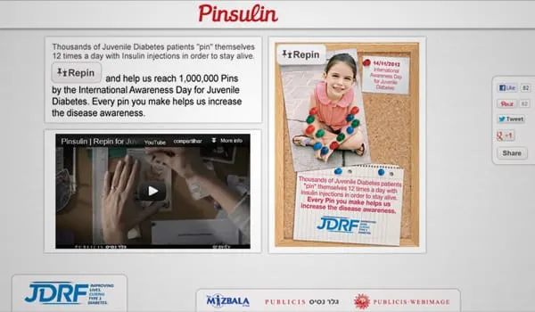 PINSULIN: Um trocadilho no Pinterest que tem o poder de criar awareness para uma causa