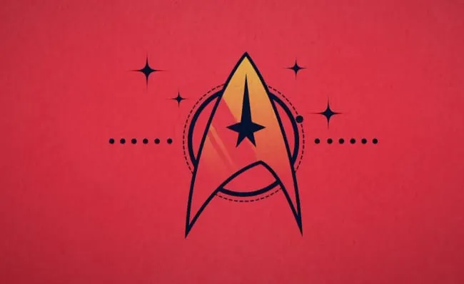 Uma abertura animada e tipográfica para "Star Trek"