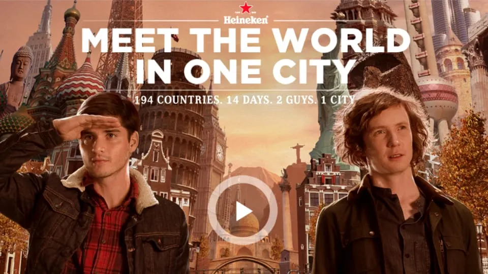Meet The World in One City: Heineken desafia jovens a conhecer o mundo sem sair de Amsterdã