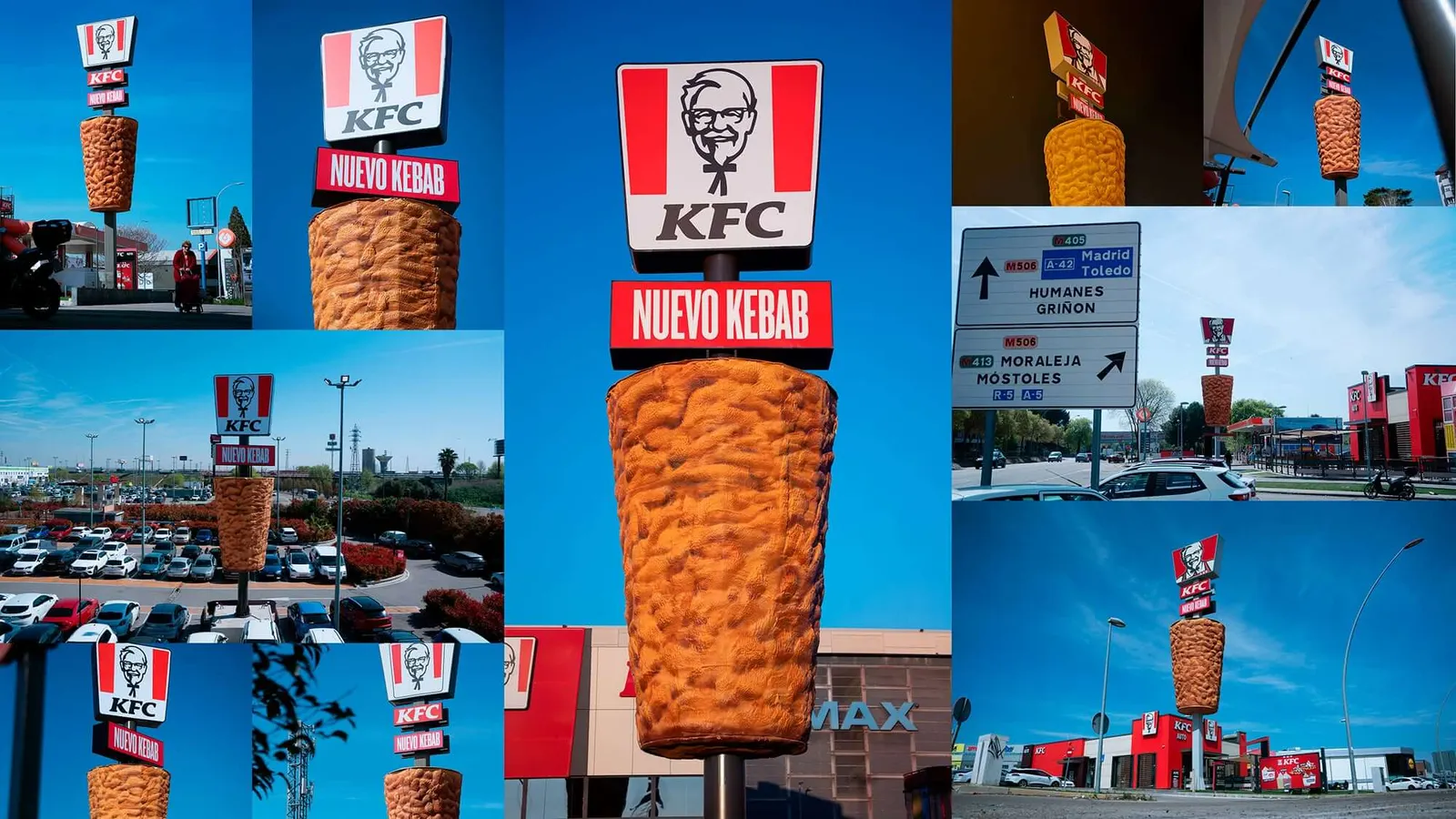 KFC transforma seus totens em espetos gigantes de kebab de 12 metros