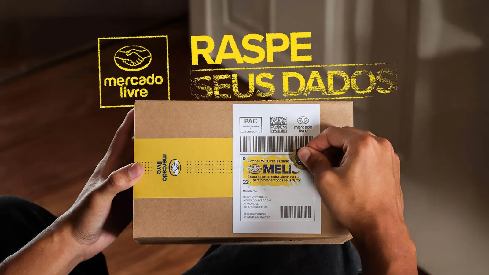 Mercado Livre quer que você raspe seus dados da caixa antes de jogar fora