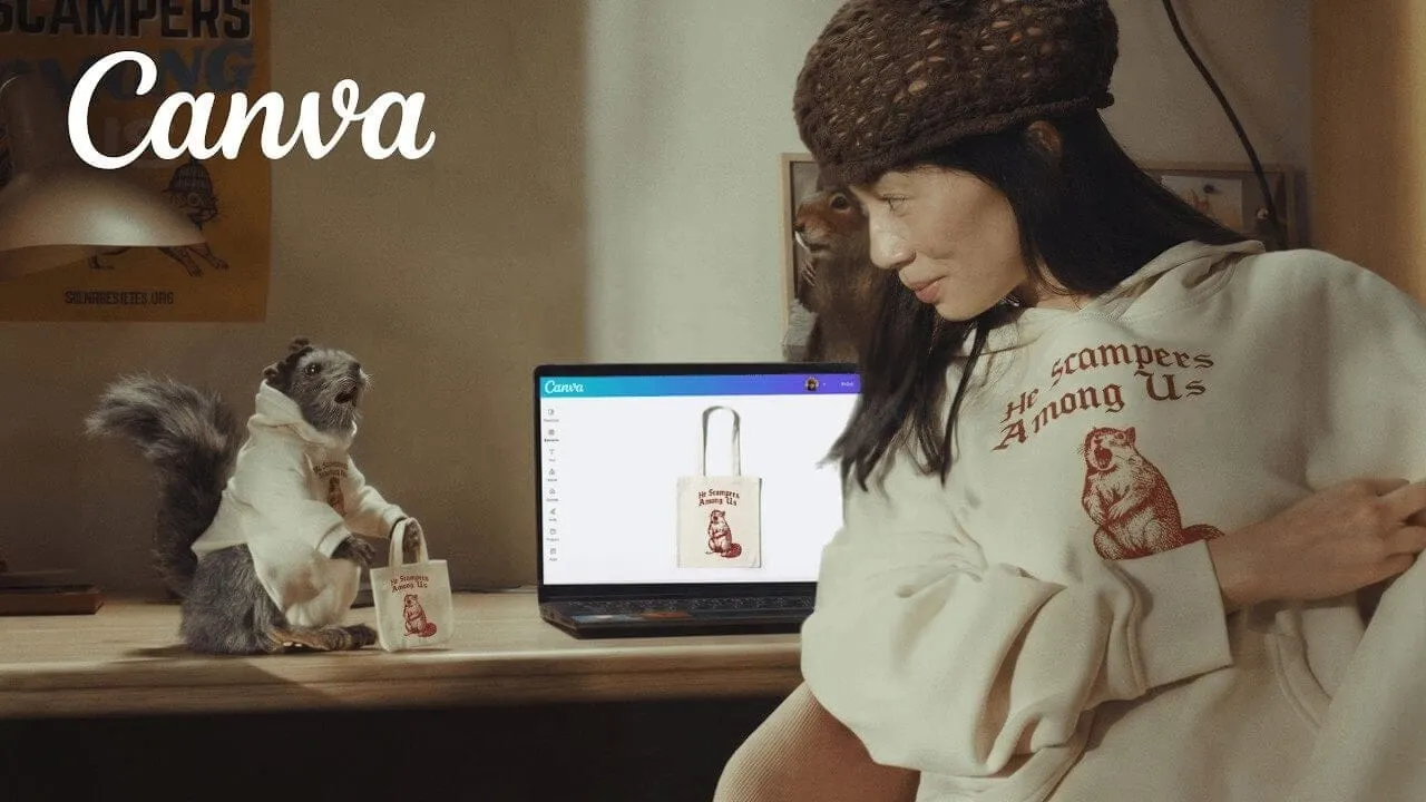 Canva lança campanha nos EUA com culto fictício a esquilos