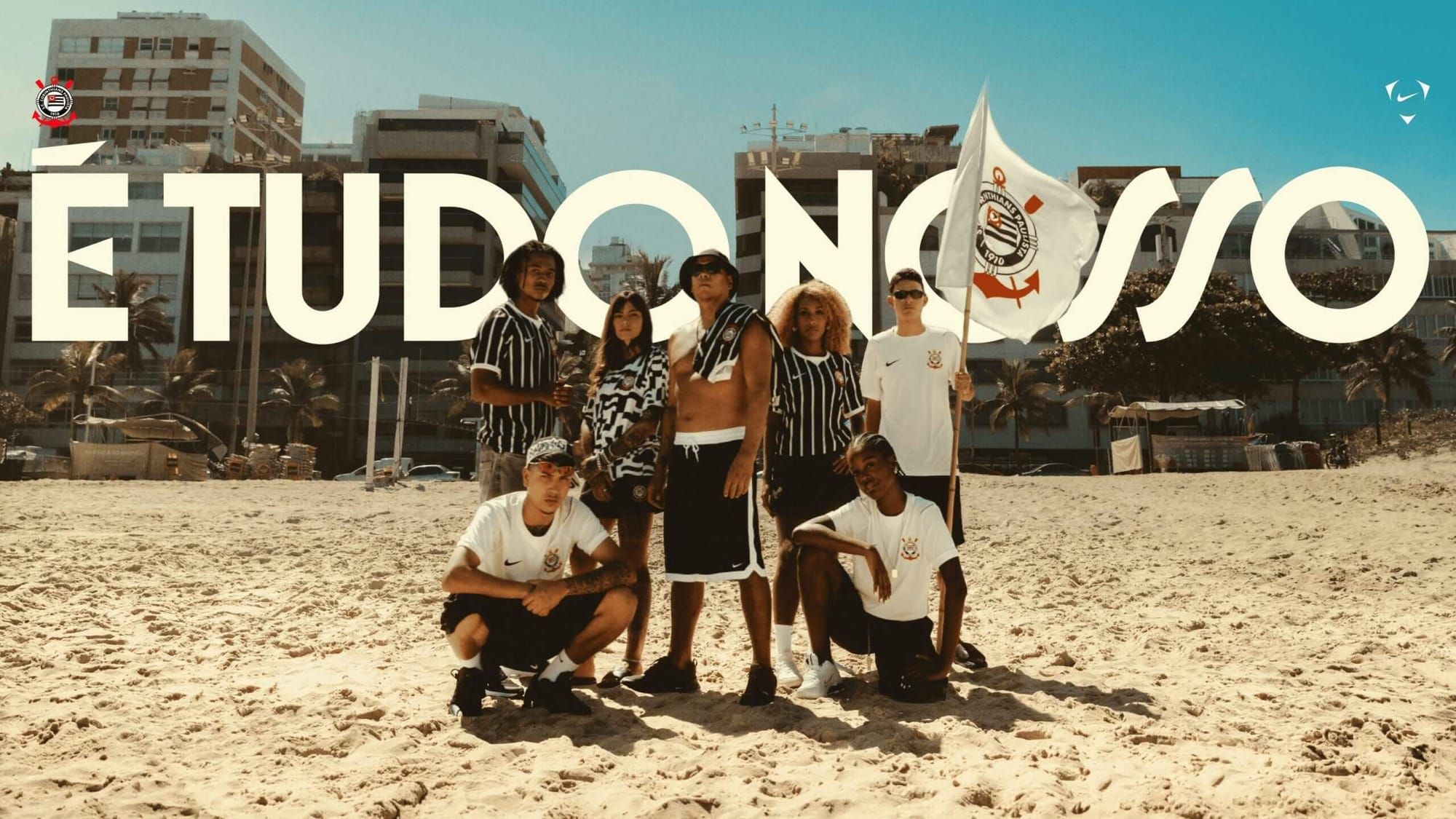 Nike e Corinthians lançam coleção "INVA5Ã0" inspirada na Invasão Corinthiana de 1976