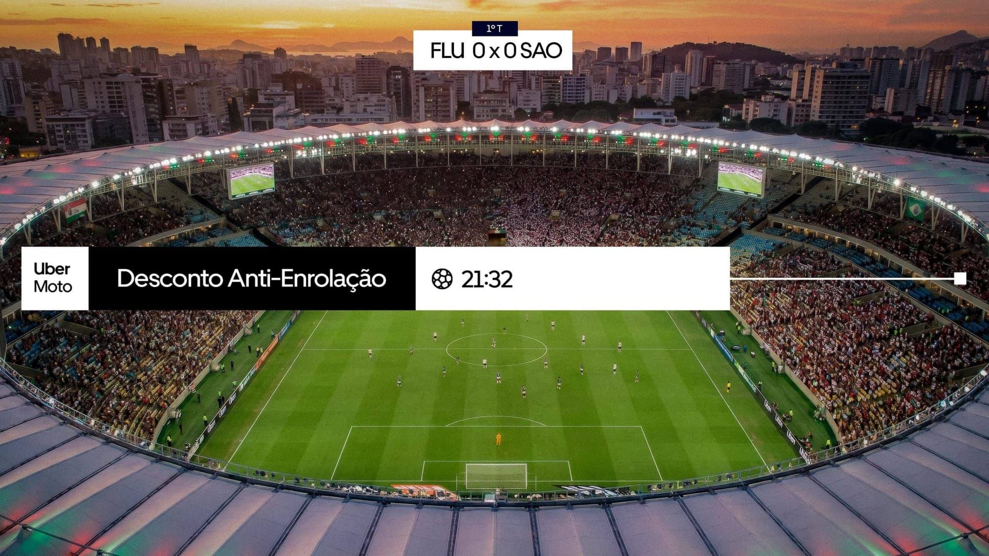 Uber cronometra a cera no Brasileirão e transforma tempo desperdiçado em cupom de desconto