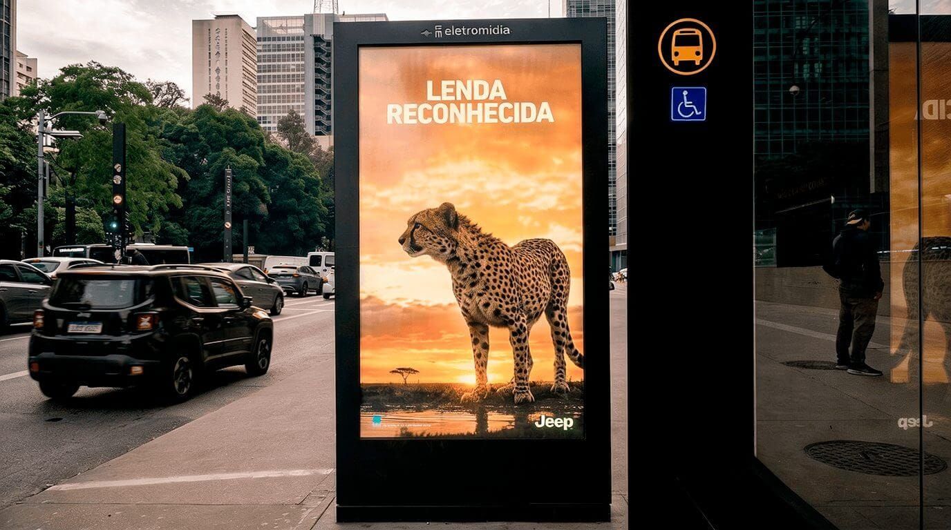 Jeep transforma abrigos de ônibus em OOH interativo que reage à passagem do Renegade