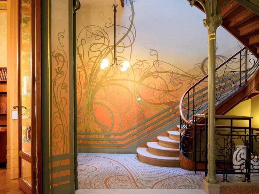 Foto Art Noveau: escadaria do Hôtel Tassel.