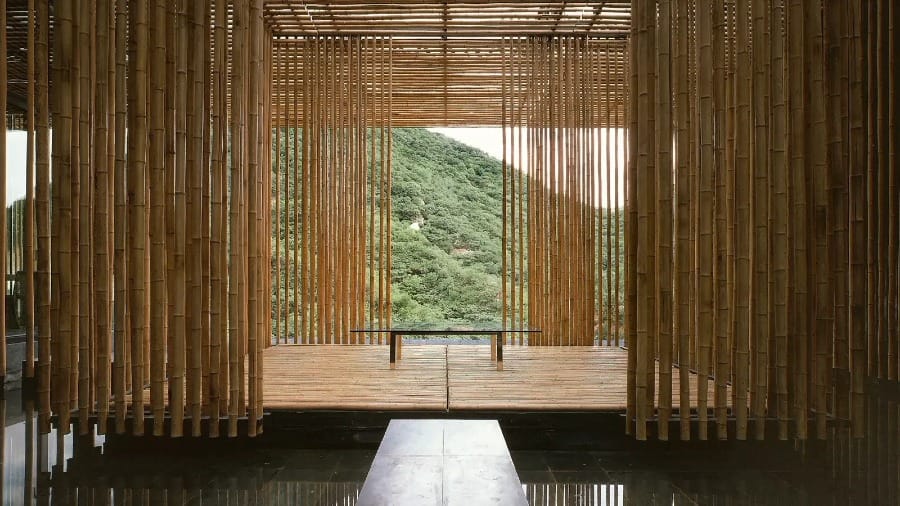 Foto do Bamboo Wall House, China | Kengo Kuma