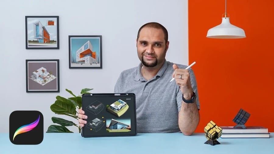 Foto do Curso "Sketching para arquitetura com Procreate", na Domestika