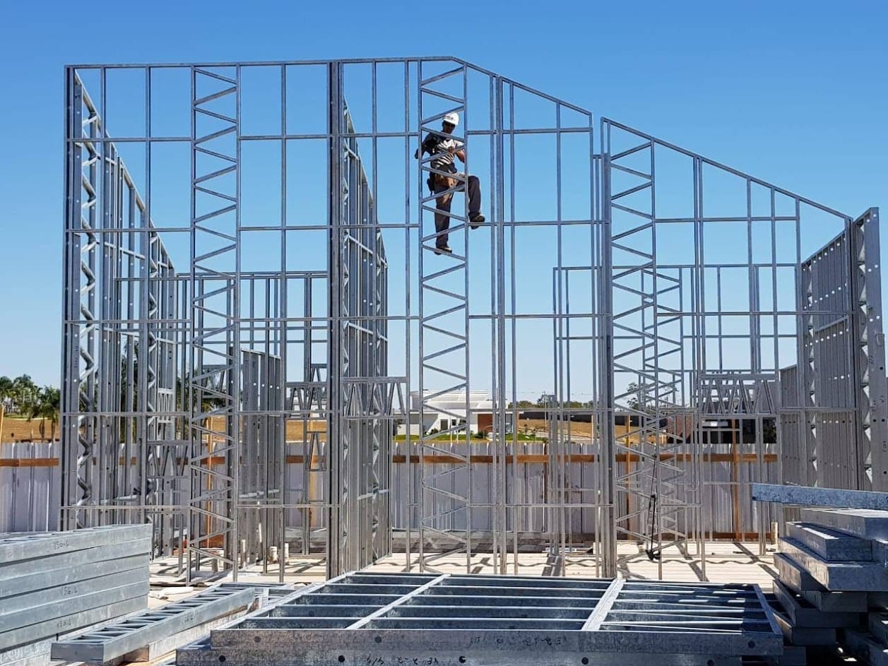 Foto de construção em Steel Frame.