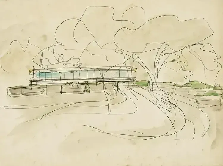 Croque da Casa de Vidro, São Paulo, de Lina Bo Bardi.