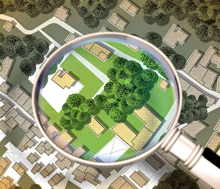 Lupa observando um imóvel