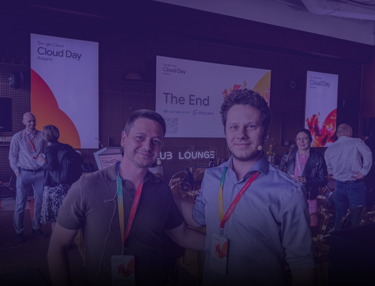  Svetozar Kolew, Senior DevOps Engineer at ship.cars, and Kaloyan Siriyski, DevOps Team Lead at Europe Cloud