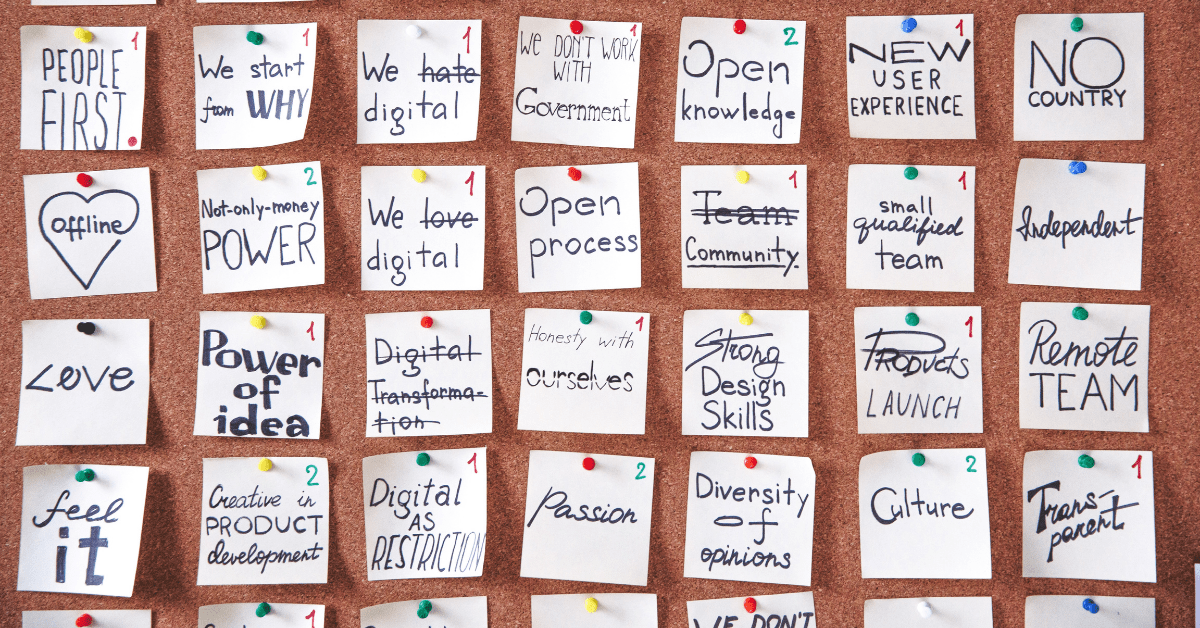 idea board, products pivot