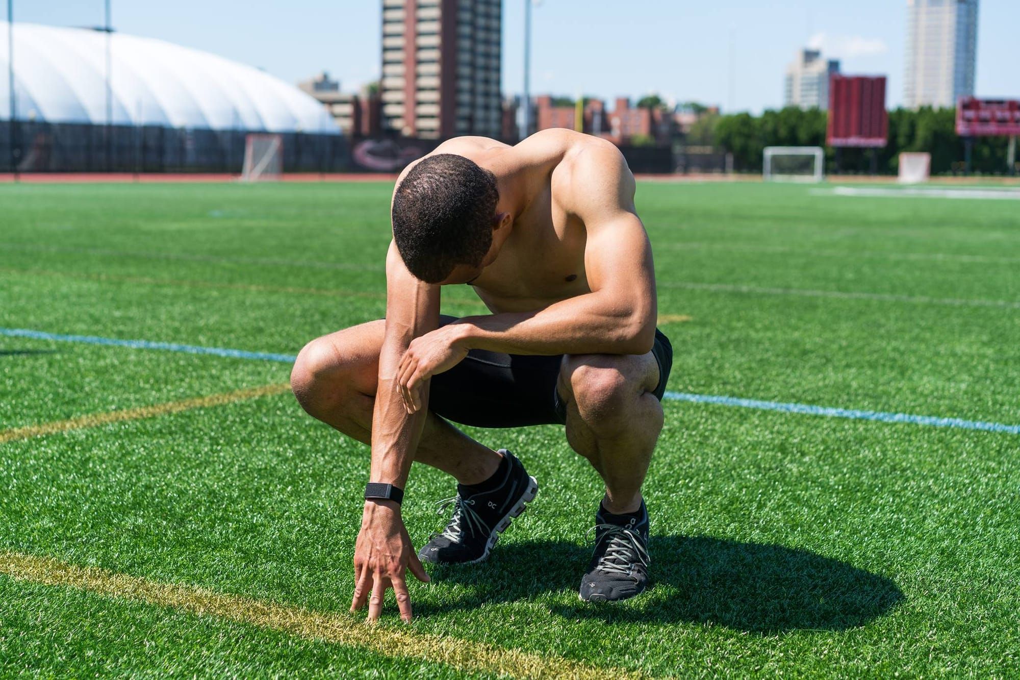 Athlete wearing the Whoop band, company Facebook page