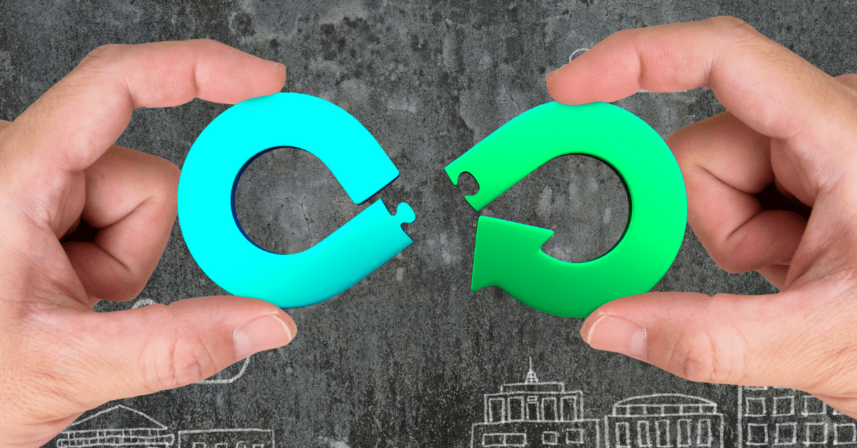 Circular economy concept, Canva