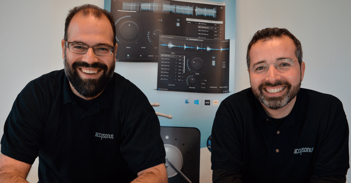 Alexandros Tsiflidis and Elias Kokkinis, co-founders of Accusonus