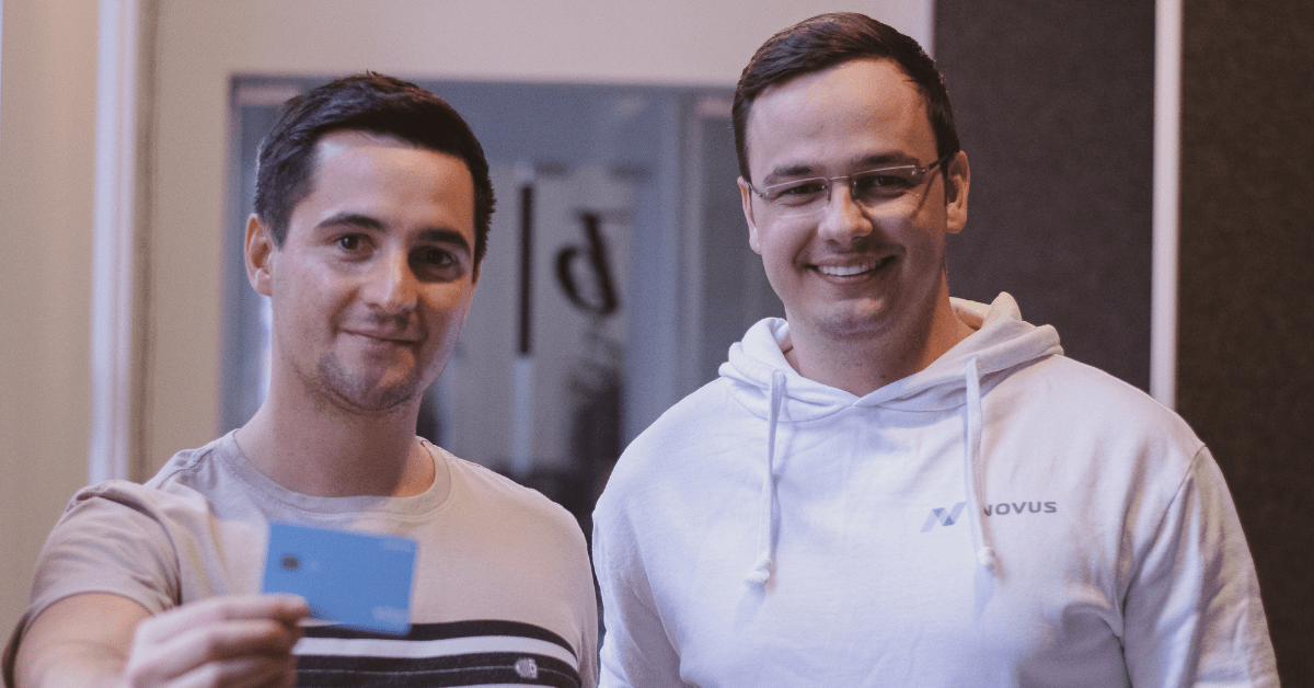 the co-founders of Novus, Hristian Nedyalkov and Andoni Piña Sigg