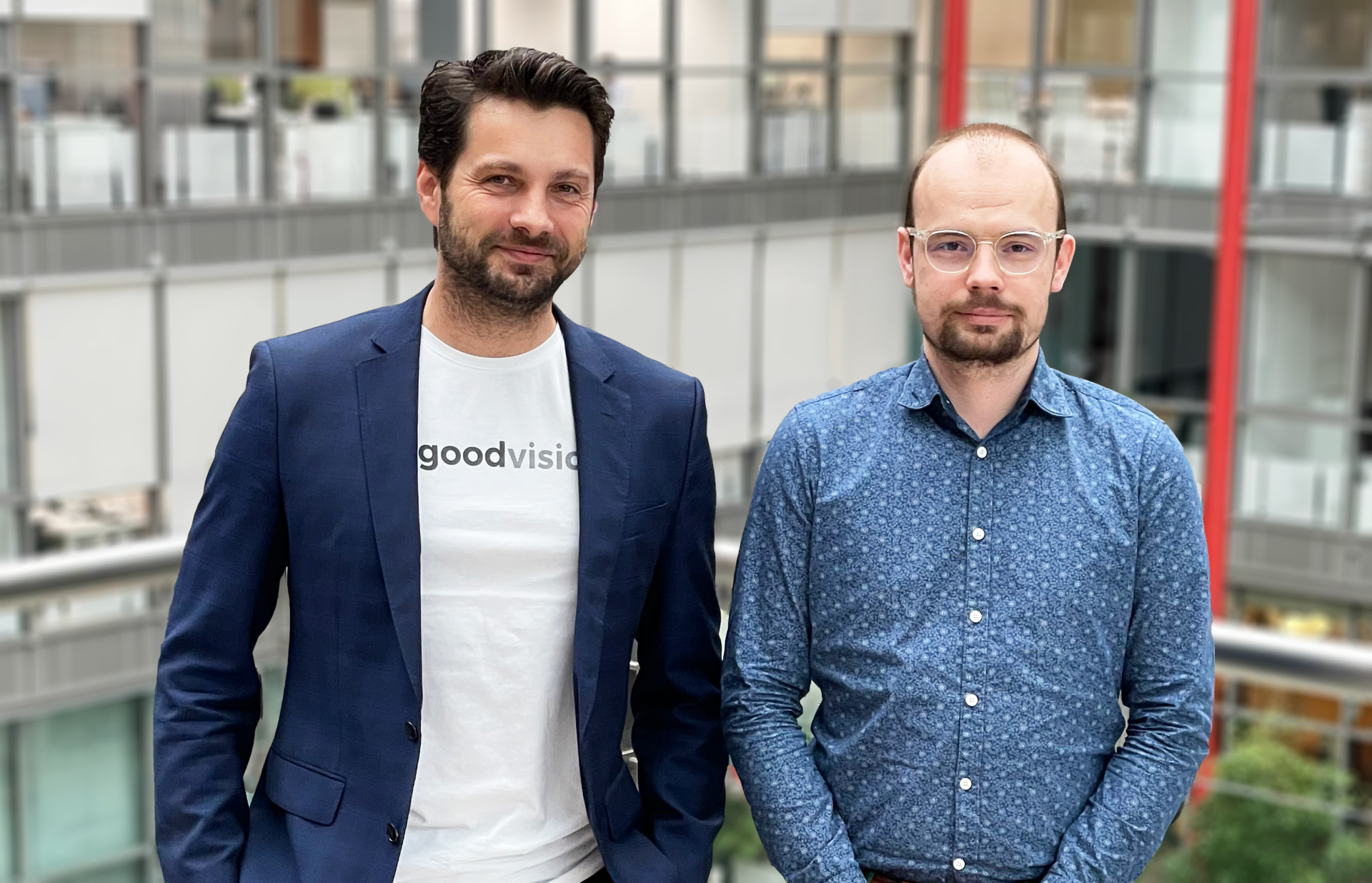GoodVision's founders are shown side-by-side. Daniel Štofan, also acting CEO is shown on the left and Lukas Hruby is on the r