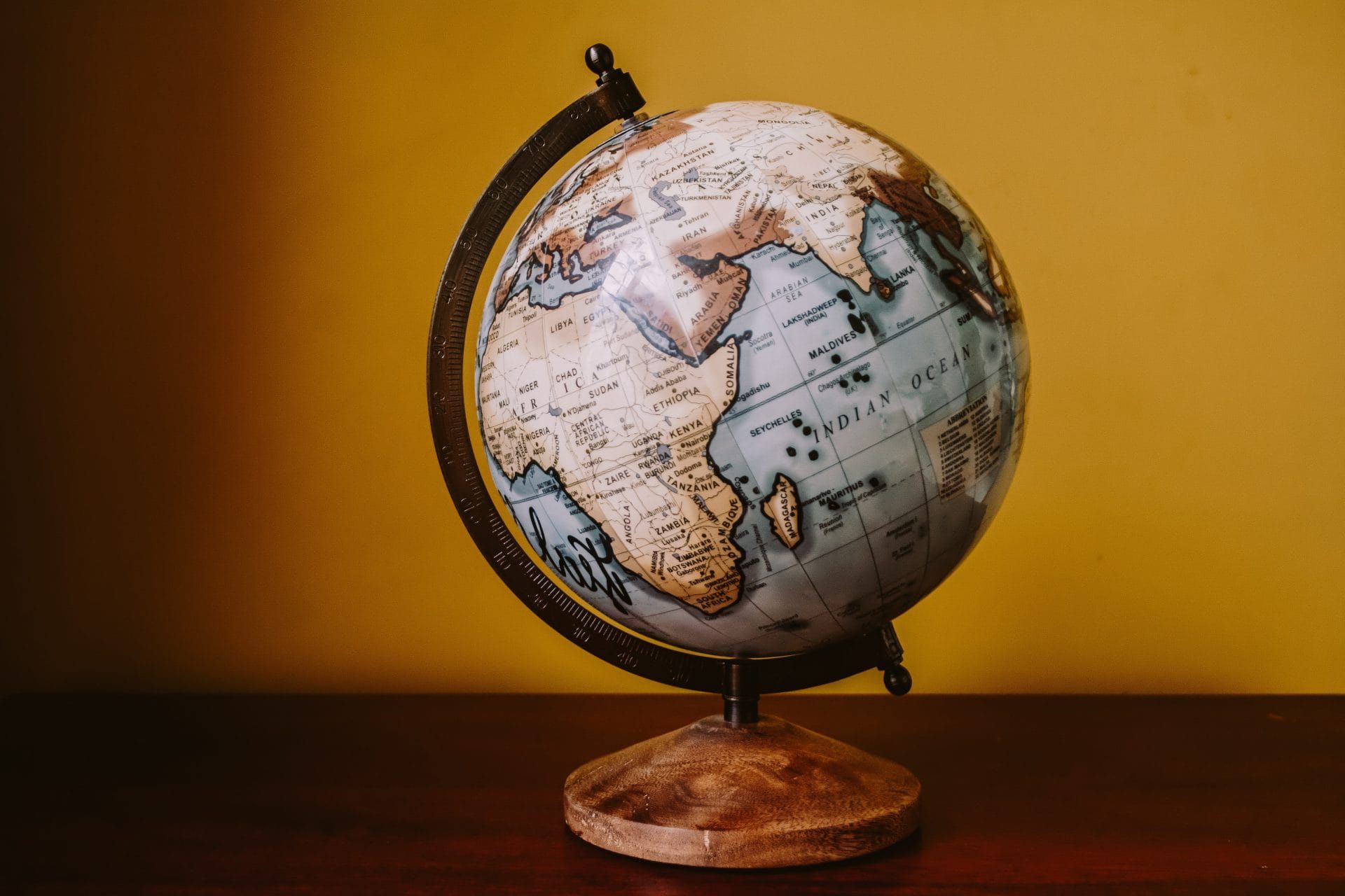 A picture of the globe