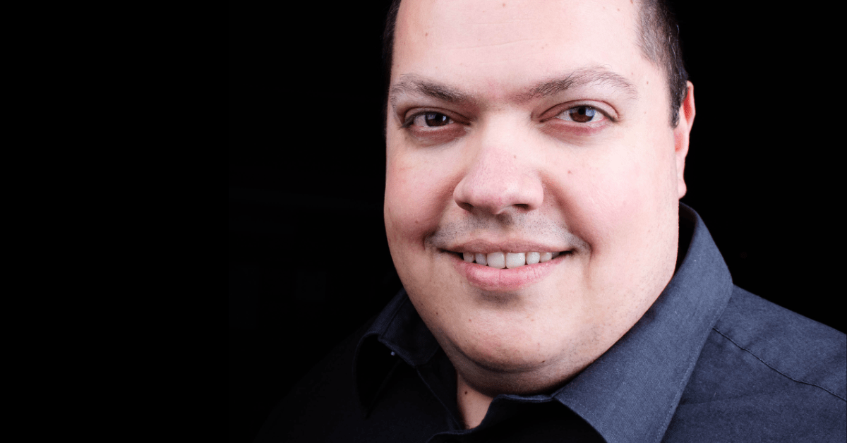 A portrait picture of AMPECO's CEO Orlin Radev on a black background