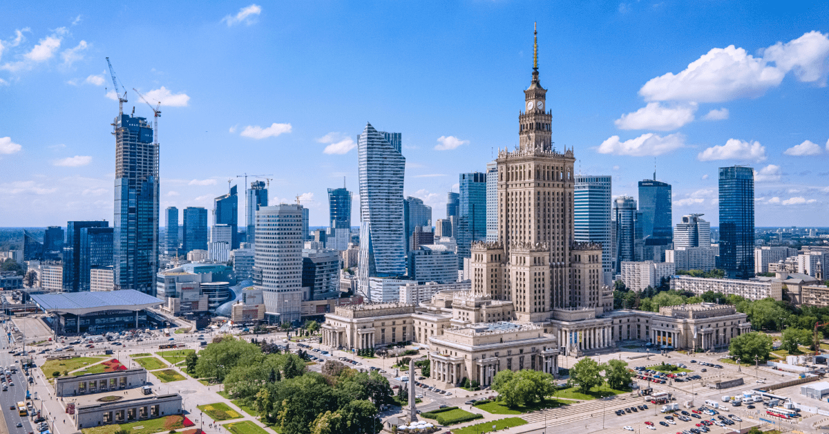 polish startup ecosystem - photo of warsaw, poland