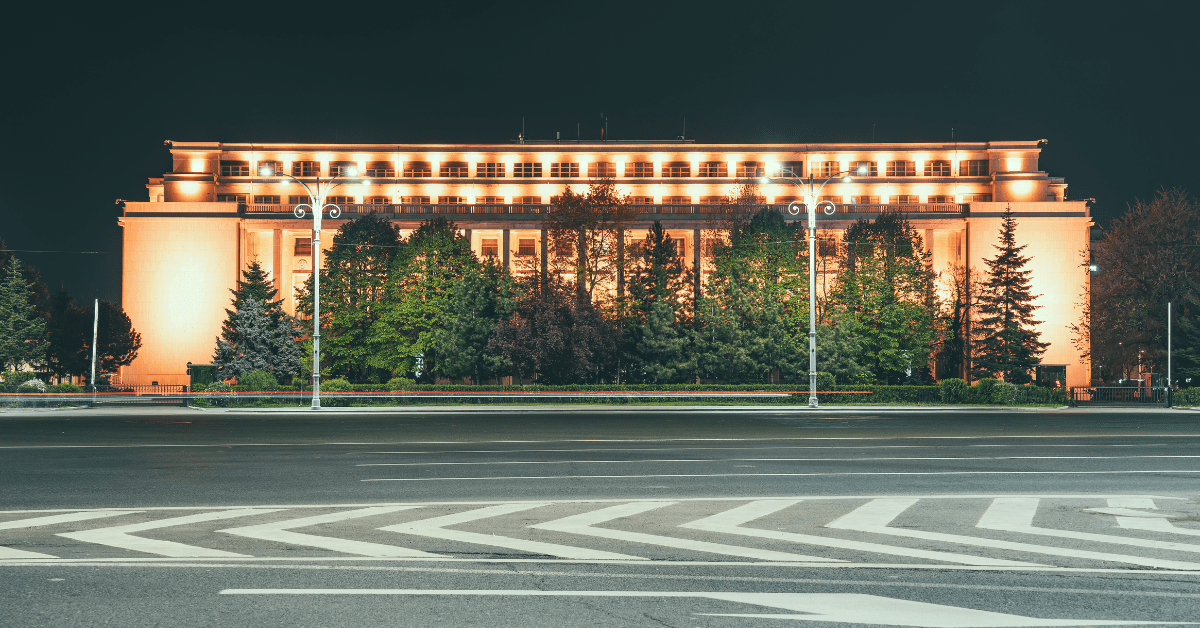 The Victoria Palace in Bucharest, the building of the Romanian government; Canva