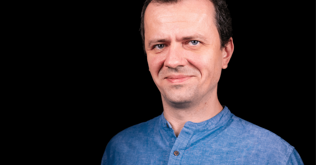 Marius Istrate, a portrait picture on a black background