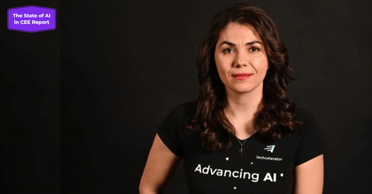 Cristina Toncu from Techcelerator on a black background