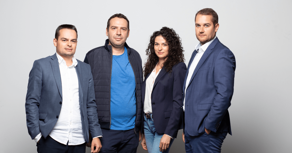 Three men and a woman