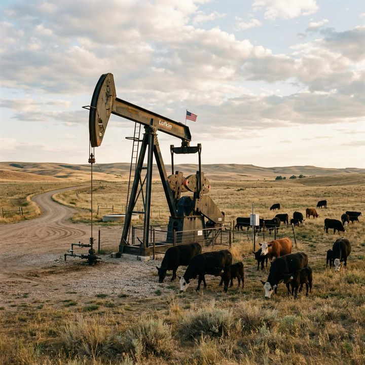 Upstream oil and gas pumpjack and production infrastructure, U.S. E&P operations