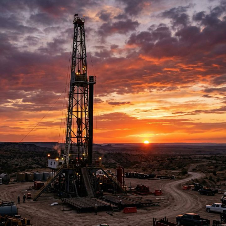 Upstream oil and gas pumpjack and production infrastructure, U.S. E&P operations
