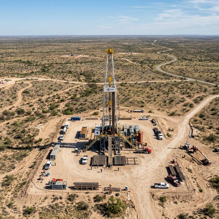 Upstream oil and gas pumpjack and production infrastructure, U.S. E&P operations